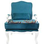 Кресло Nitro blue+white