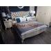 Кровать Луиза (белая эмаль+сп, с декором, 155см)