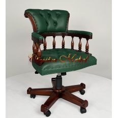 Кабинетное кресло C310 (зеленая кожа)