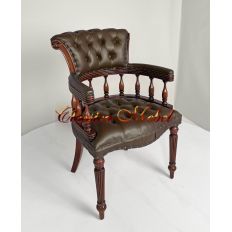Кресло UN24 (коричневая кожа)